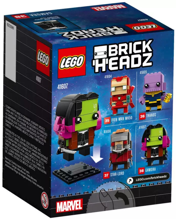 Box Rückansicht: LEGO Brickheadz 41607 Gamora