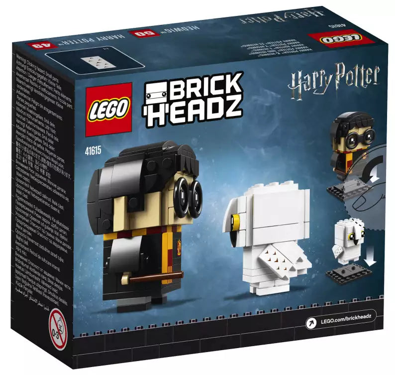 Box Rückansicht: LEGO Brickheadz 41615 Harry Potter und Hedwig
