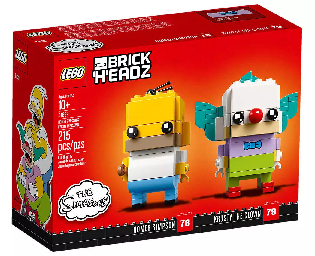 LEGO Brickheadz 41632 Homer Simpson und Krusty der Clown