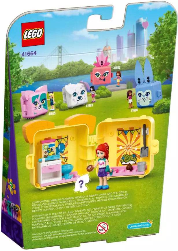 Box Rückseite: LEGO Friends 41664 Mias Mops-Würfel