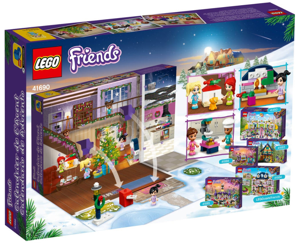 Box Rückansicht: LEGO Friends 41690 Adventskalender 2021