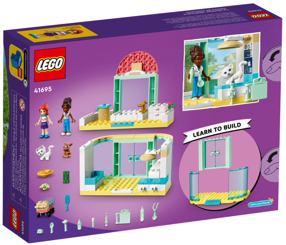 Box Rückseite: LEGO Friends 41695 Tierklinik
