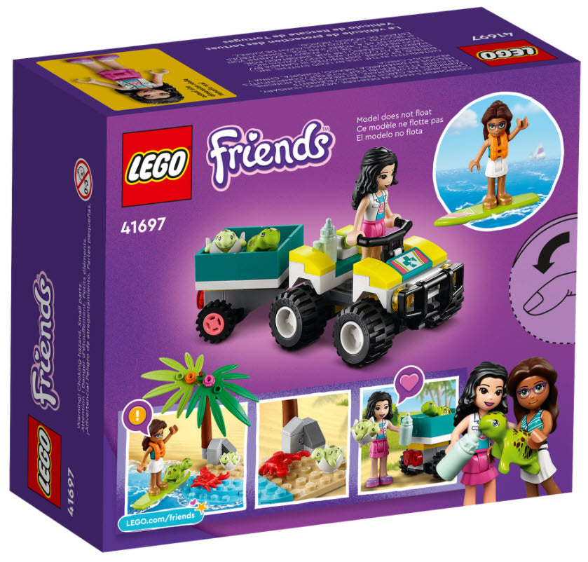 Box Rückseite: LEGO Friends 41697 Schildkröten-Rettungswagen