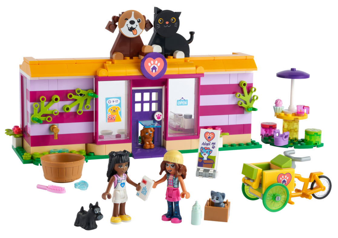 Inhalt: LEGO Friends 41699 Tieradoptionscafé