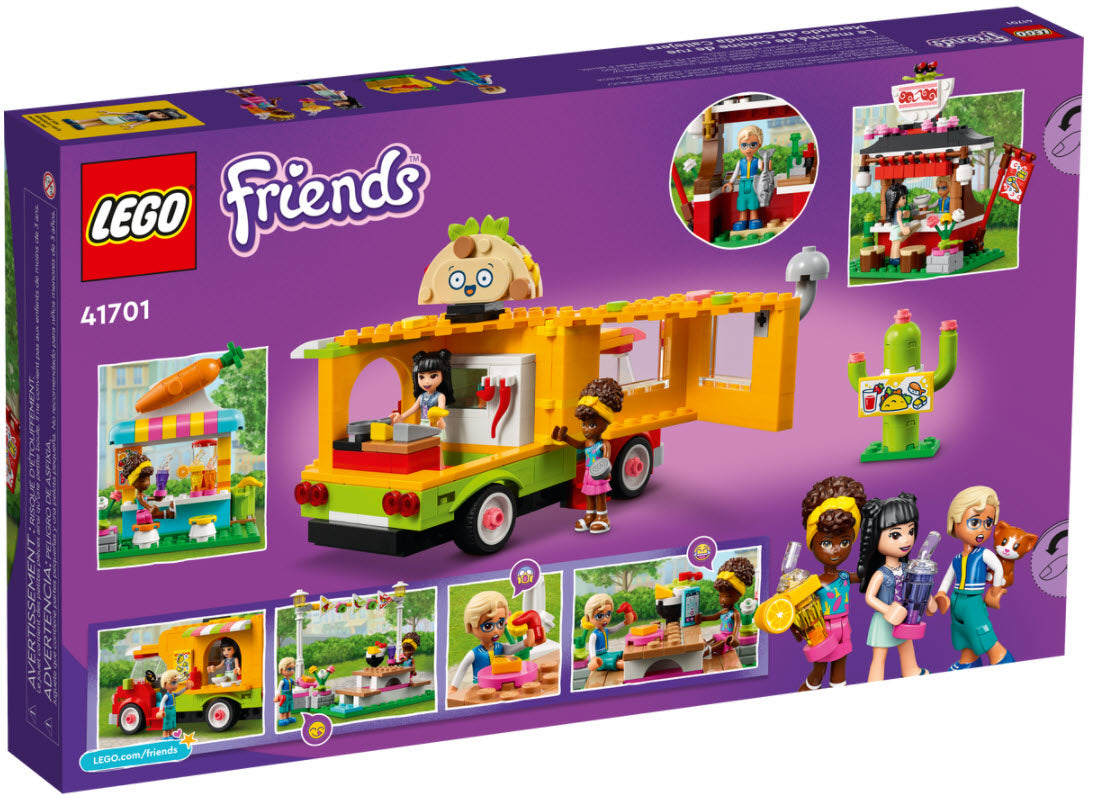 Box Rückseite: LEGO Friends 41701 Streetfood-Markt