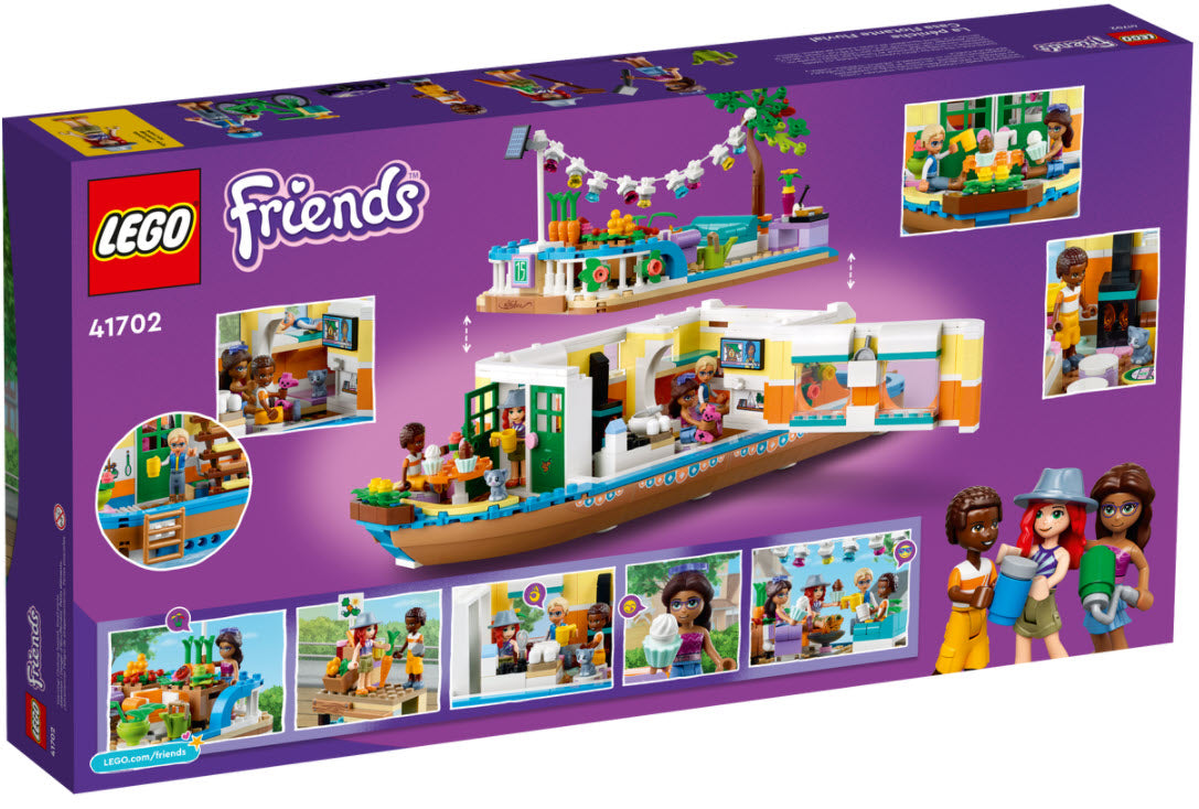 Box Rückseite: LEGO Friends 41702 Hausboot