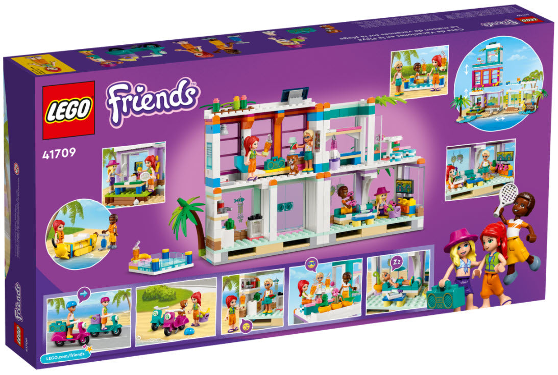Box Rückseite: LEGO Friends 41709 Ferienhaus am Strand