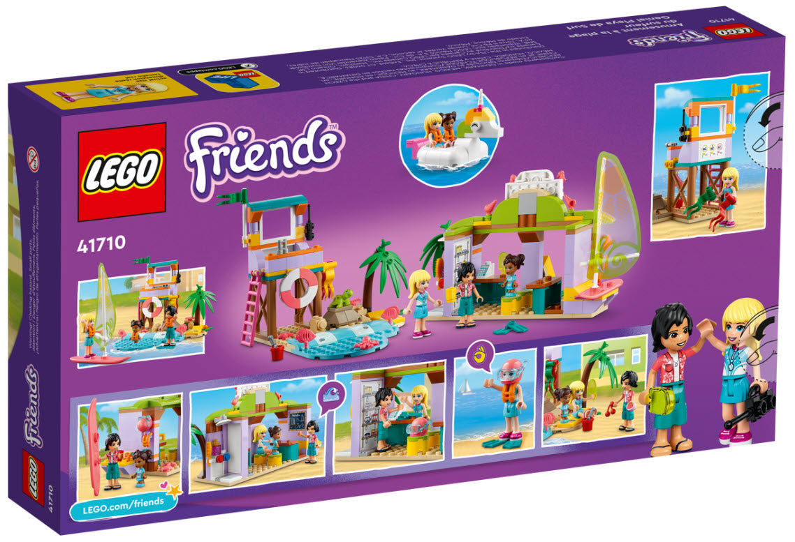 Box Rückseite: LEGO Friends 41710 Surfschule
