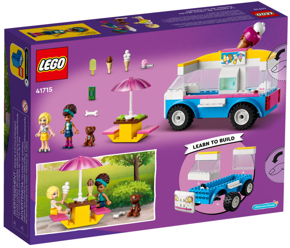 Box Rückseite: LEGO Friends 41715 Eiswagen