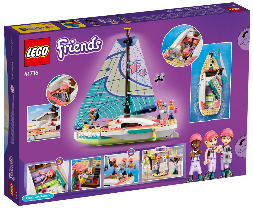 Box Rückseite: LEGO Friends 41716 Stephanies Segelabenteuer