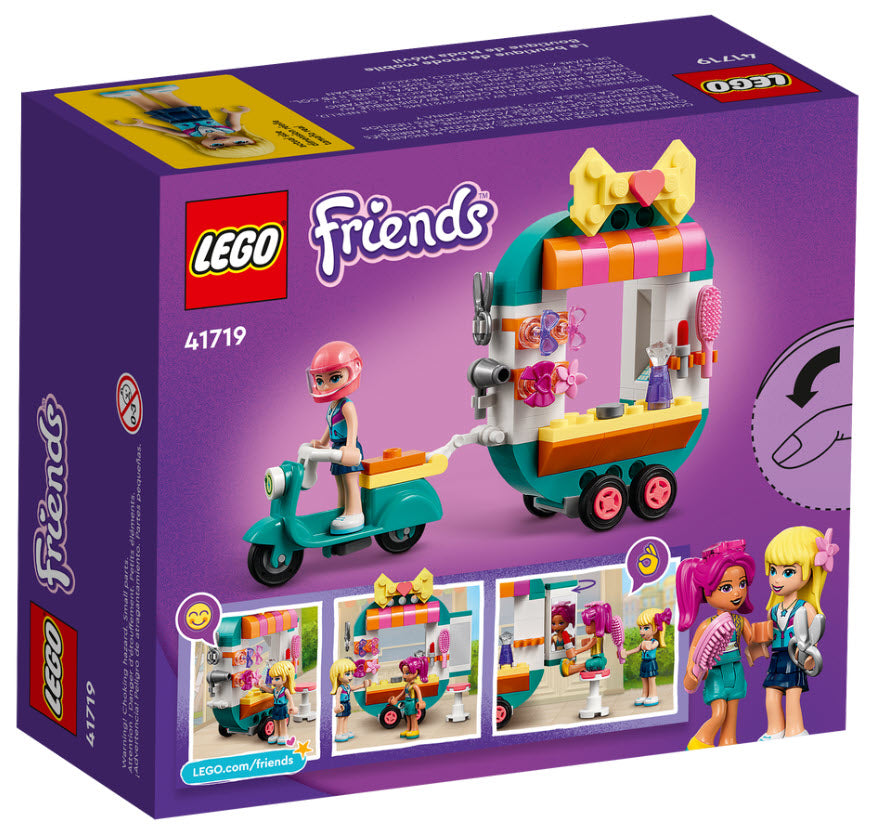 Box Rückseite: LEGO Friends 41719 Mobile Modeboutique