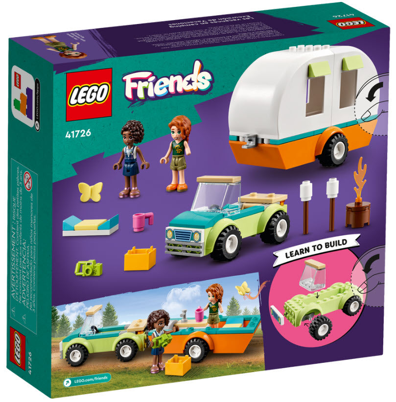 Box Rückseite: LEGO Friends 41726 Campingausflug