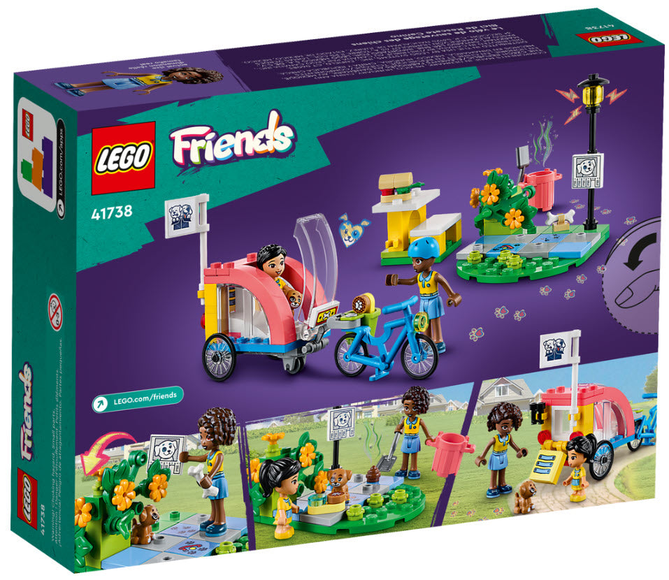 Box Rückseite: LEGO Friends 41738 Hunderettungsfahrrad
