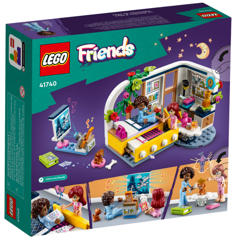 Box Rückseite: LEGO Friends 41740 Aliyas Zimmer