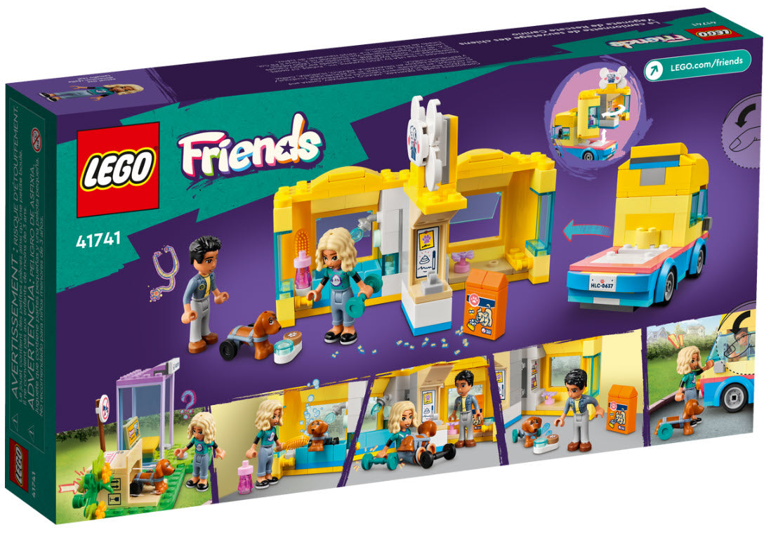 Box Rückseite: LEGO Friends 41741 Hunderettungswagen