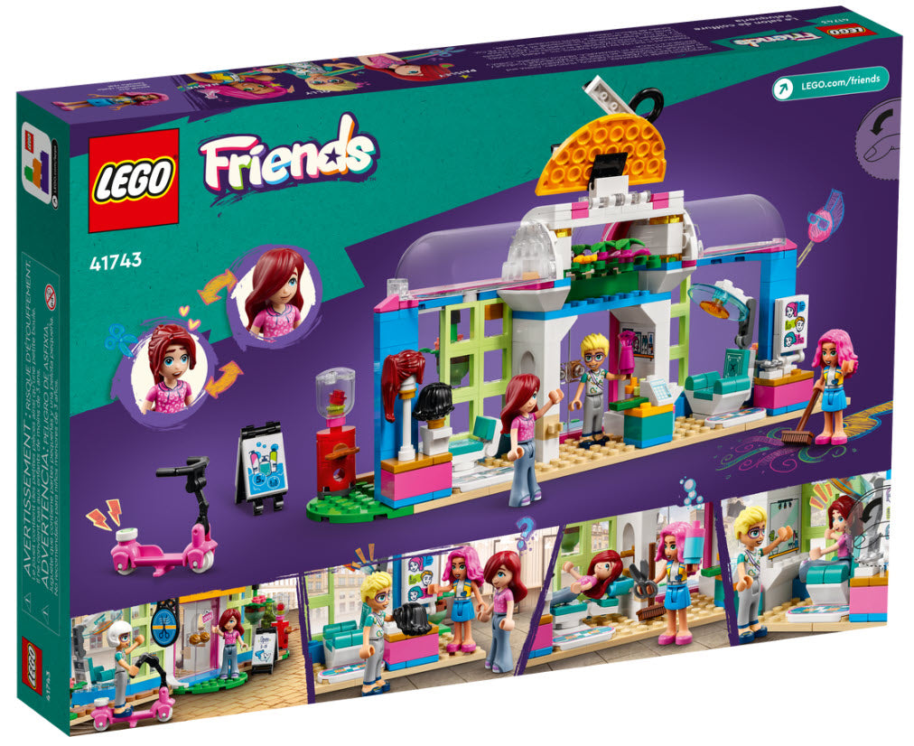 Box Rückseite: LEGO Friends 41743 Friseursalon