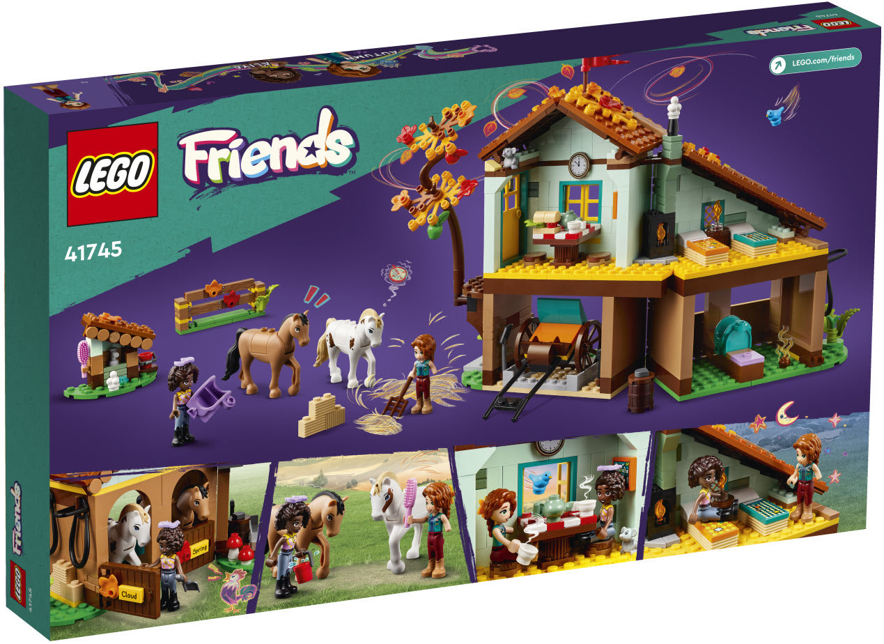 Box Rückansicht: LEGO Friends 41745 Autumns Reitstall