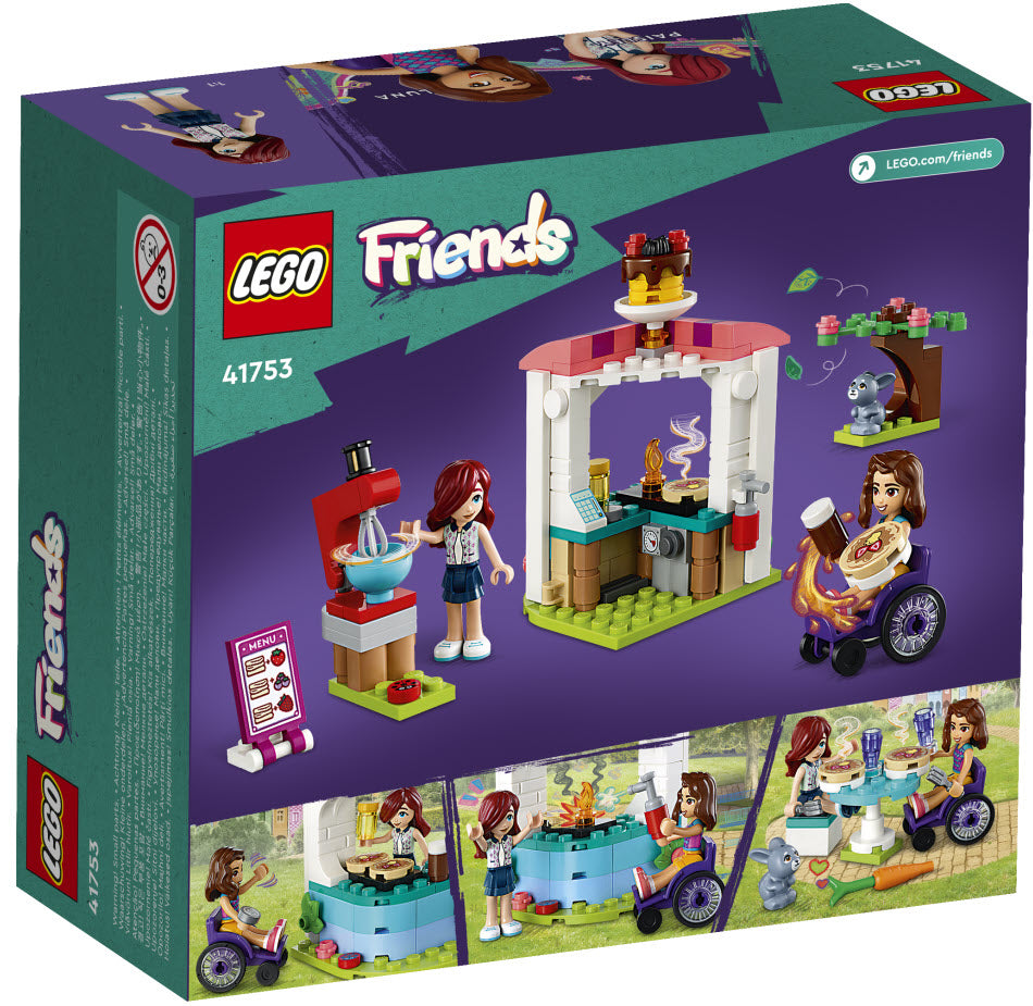 Box Rückansicht: LEGO Friends 41753 Pfannkuchen-Shop