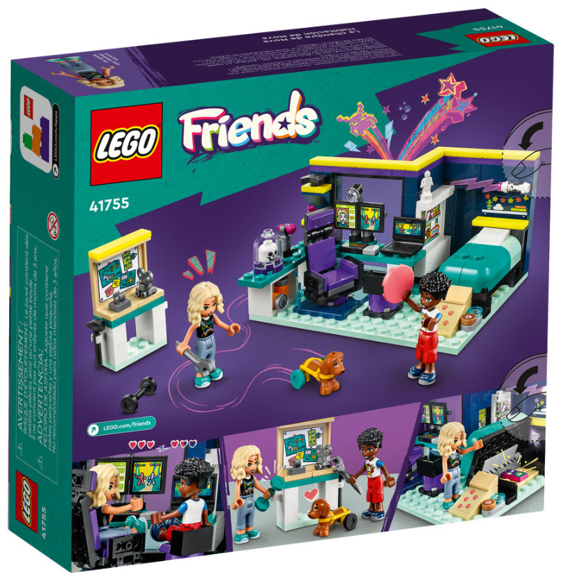 Box Rückseite: LEGO Friends 41755 Novas Zimmer