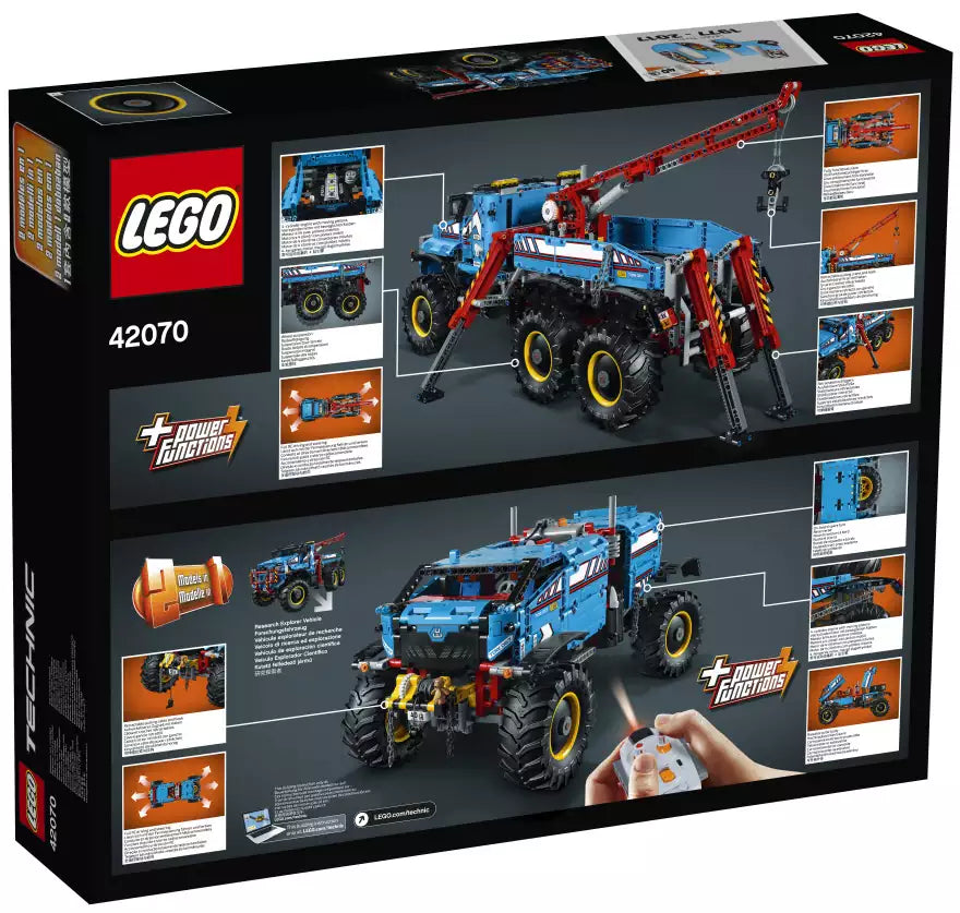Box Rückansicht: LEGO Technic 42070 Allrad-Abschleppwagen