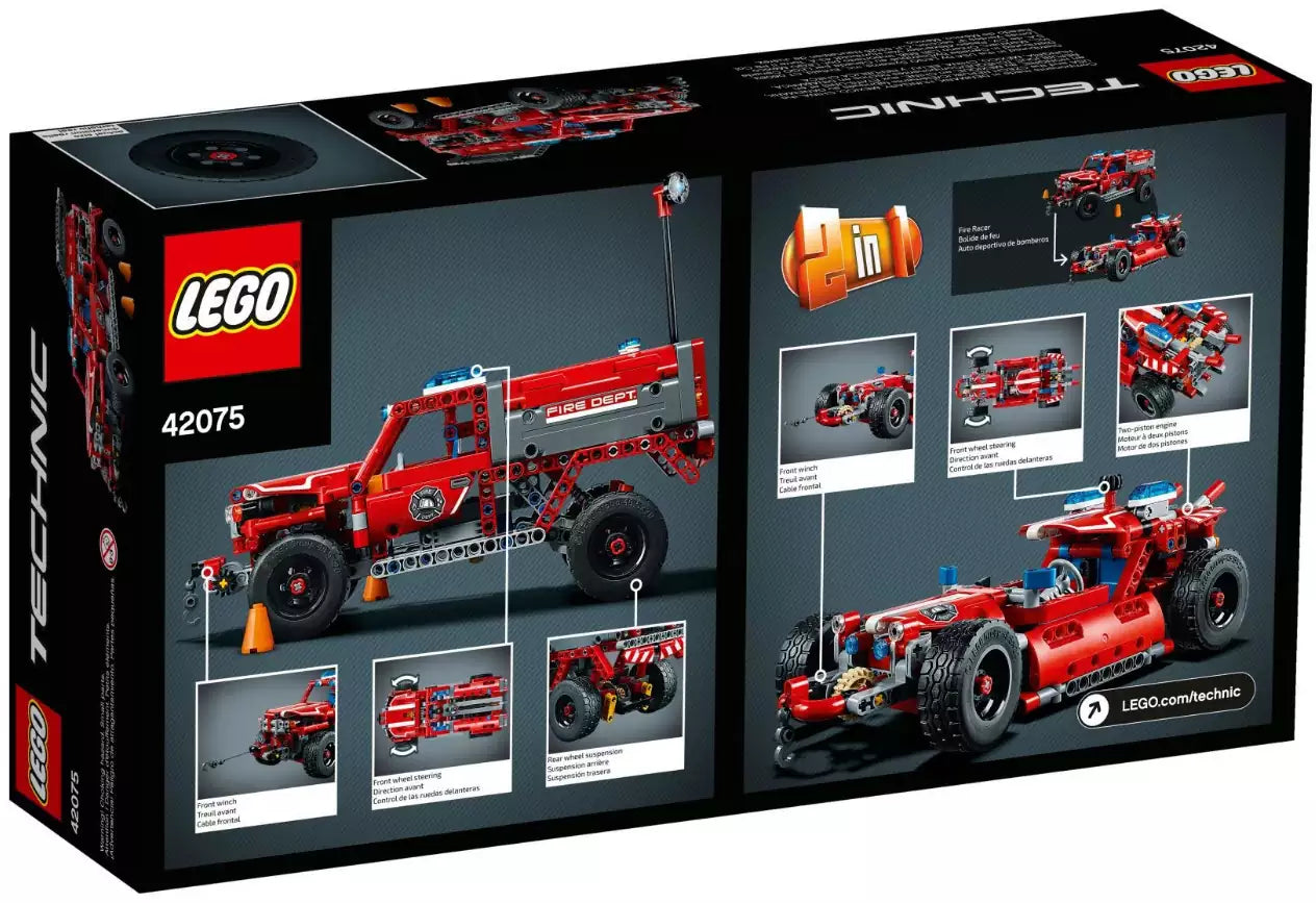 Box Rückansicht: LEGO Technic 42075 First Responder