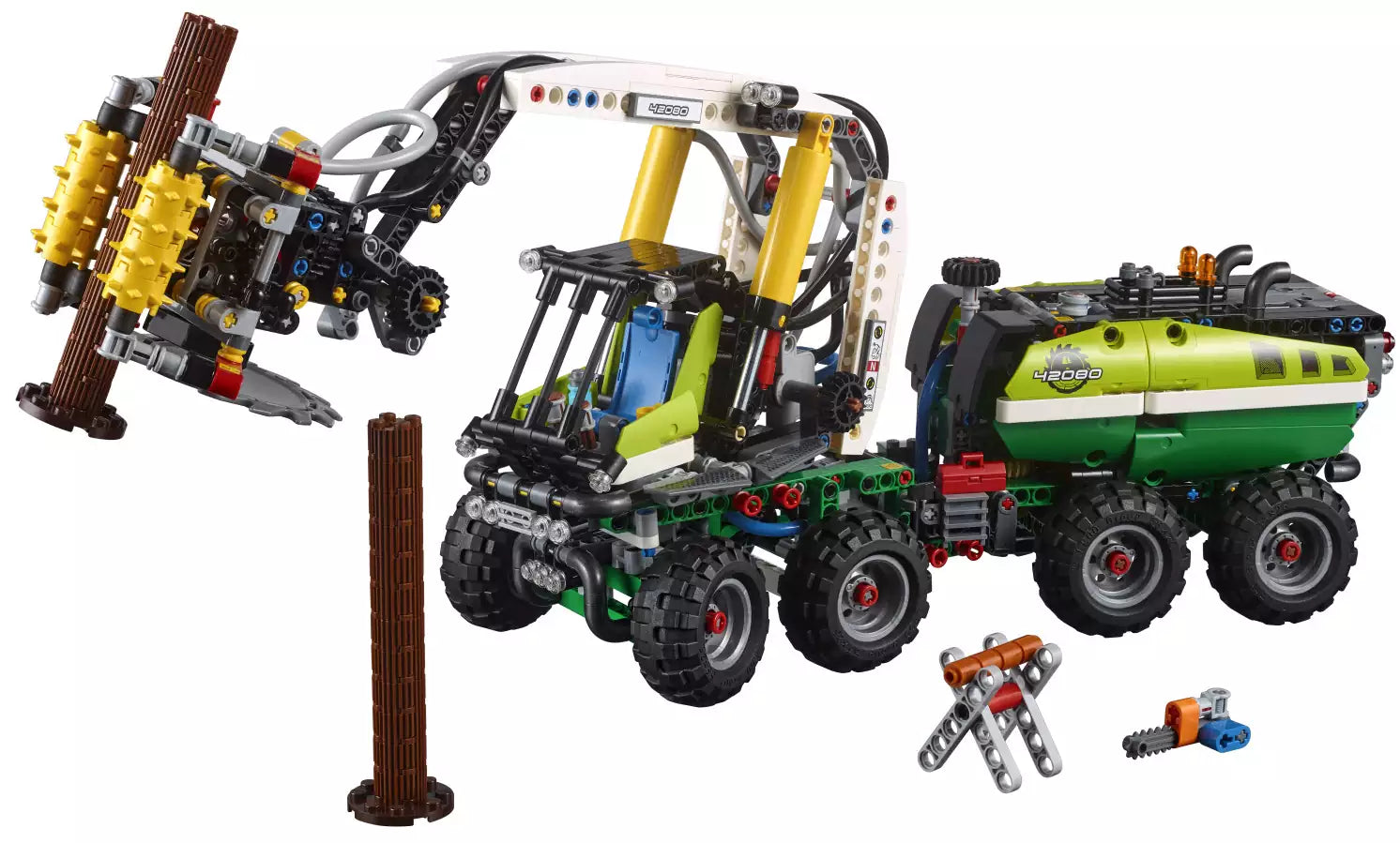 Inhalt: LEGO Technic 42080 Harvester-Forstmaschine
