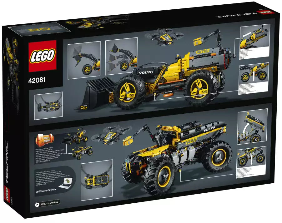 Box Rückansicht: LEGO Technic 42081 Volvo Konzept-Radlader ZEUX