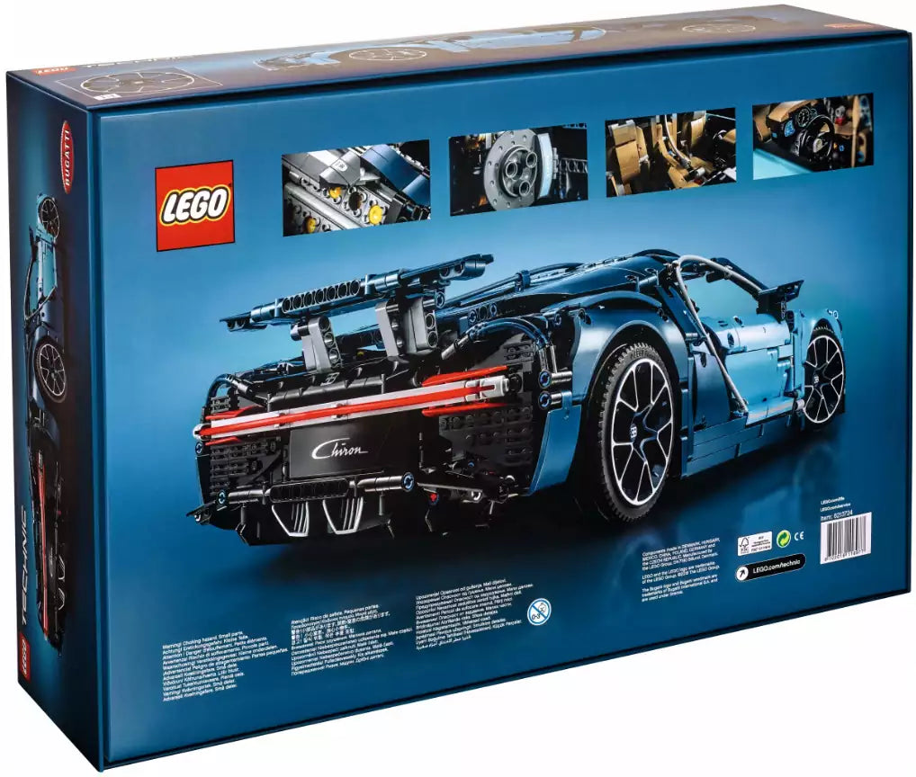 Box Rückansicht: Detail 1: LEGO Technic 42083 Bugatti Chiron