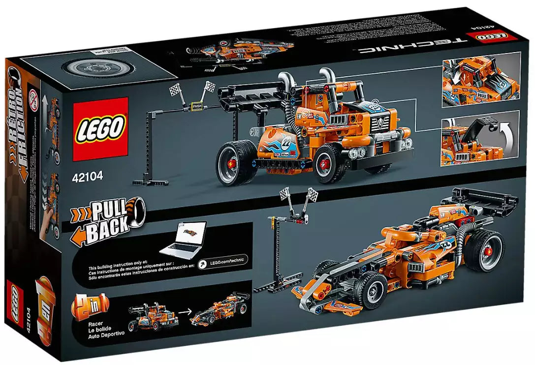 Box Rückansicht: LEGO Technic 42104 Renn-Truck