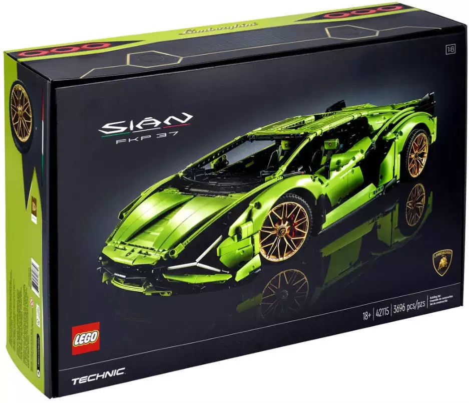 Box Rückansicht: LEGO Technic 42115 Lamborghini Sián FKP 37