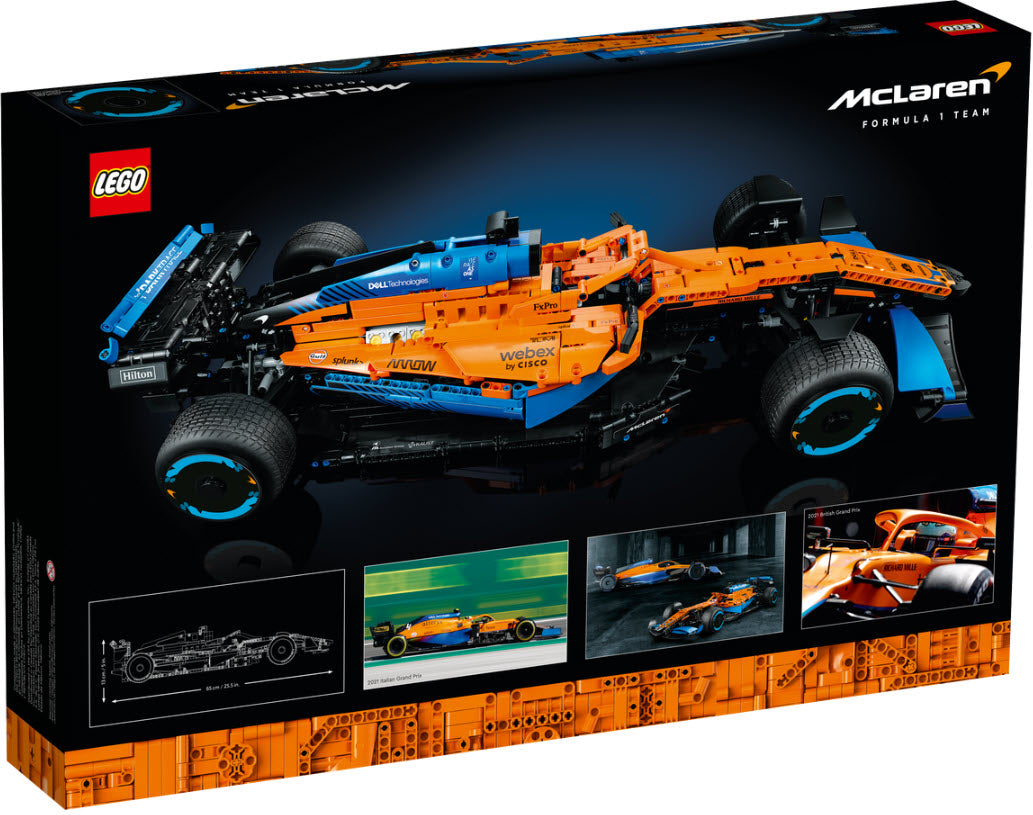 Box Rückansicht: LEGO Technic 42141 McLaren Formel 1 Rennwagen