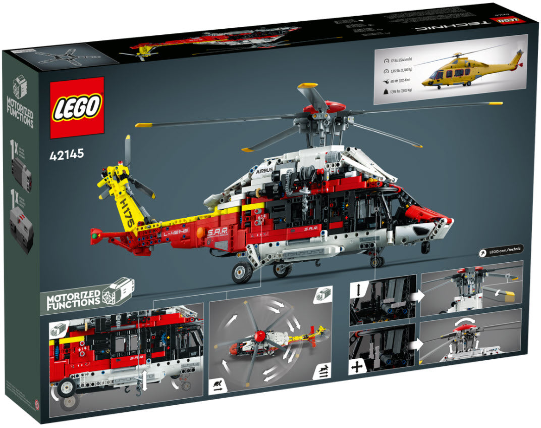 Box Rückansicht: LEGO Technic 42145 Airbus H175 Rettungshubschrauber