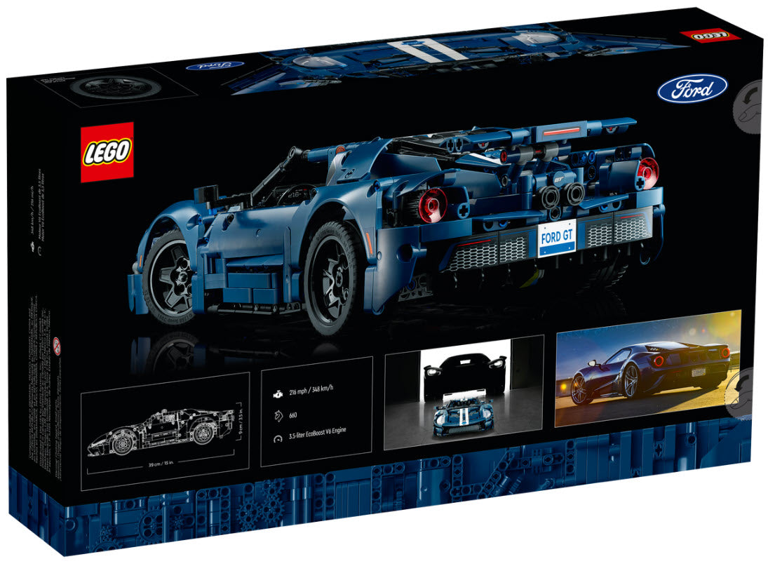 Box-Rückseite: LEGO Technic 42154 Ford GT 2022