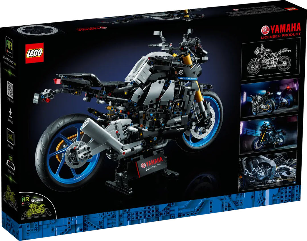 Box Rückansicht: LEGO Technic 42159 Yamaha MT-10 SP