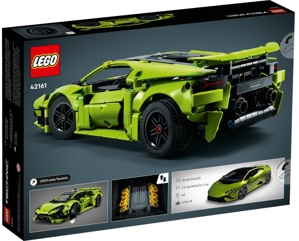 Box Rückansicht: LEGO Technic 42161 Lamborghini Huracán Tecnica