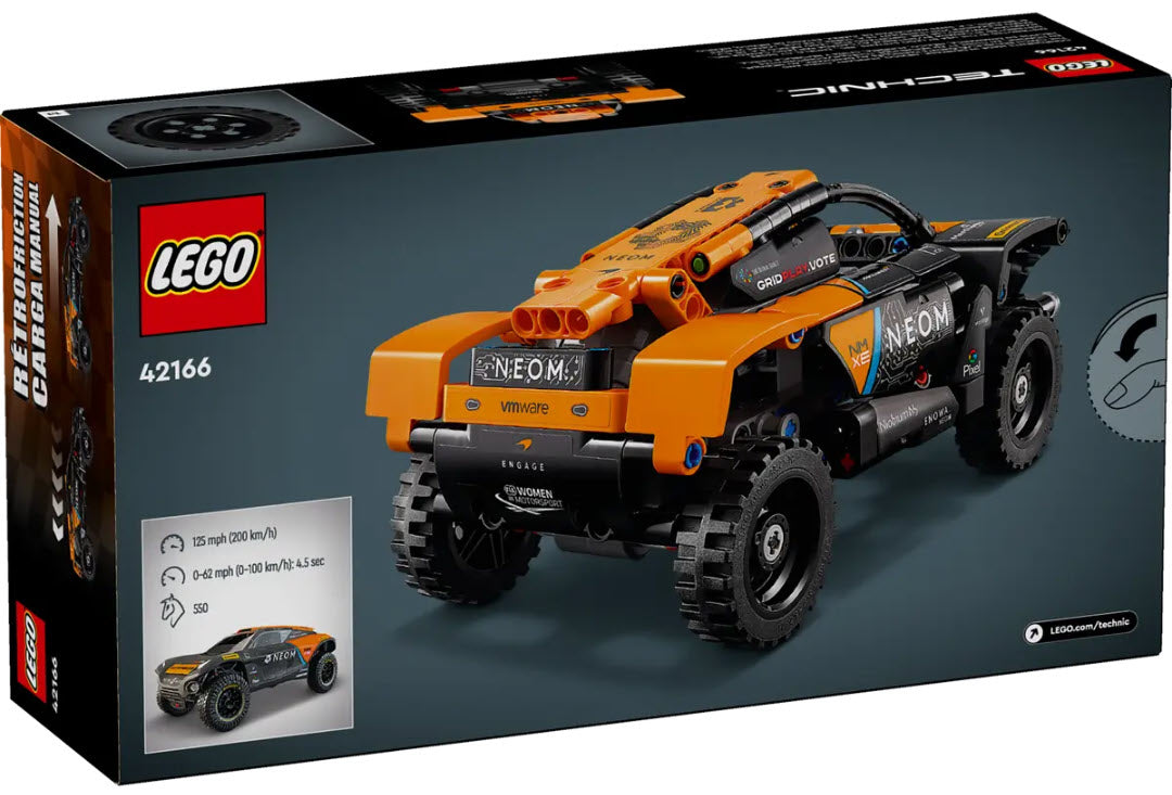Box Rückansicht: LEGO Technic 42166 NEOM McLaren Extreme E Race Car