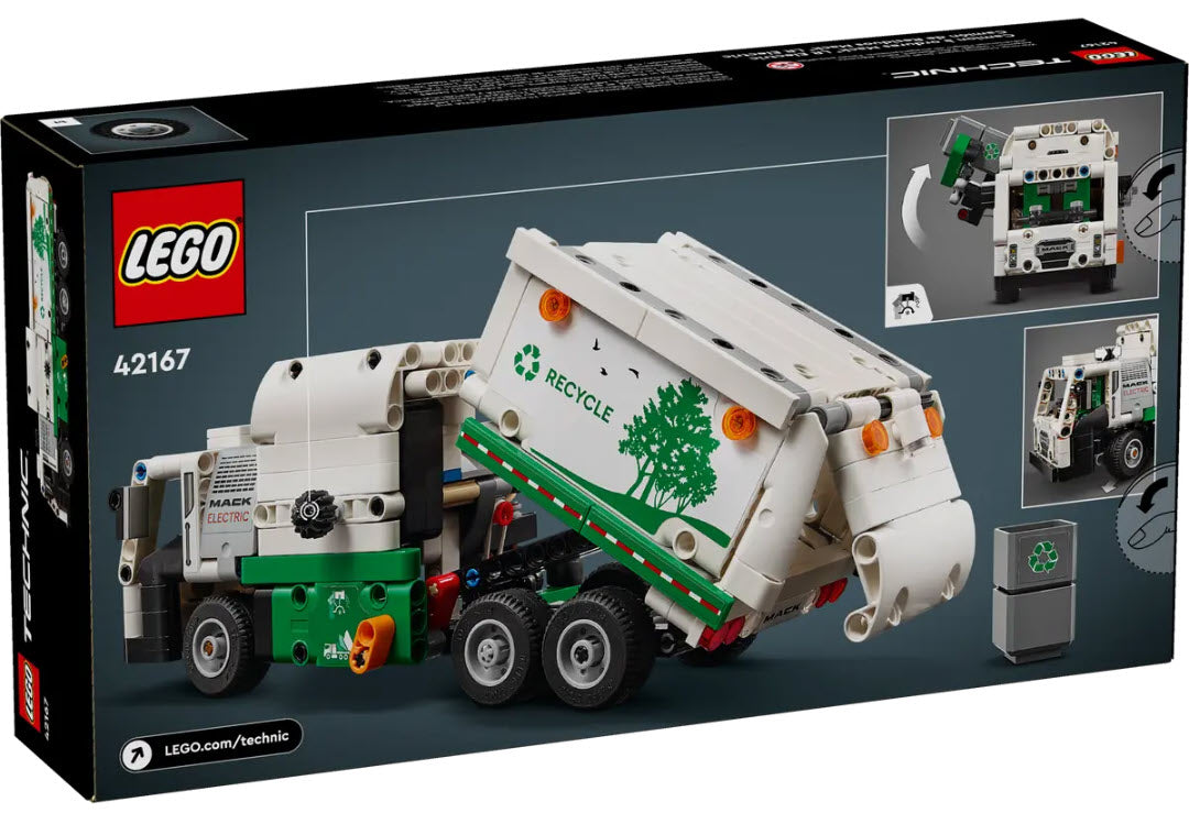 Box Rückansicht: LEGO Technic 42167 Mack LR Electric Müllwagen