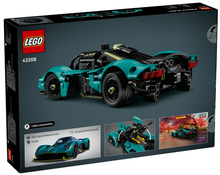 Box Rückseite: LEGO Technic 42208 Aston Martin Valkyrie