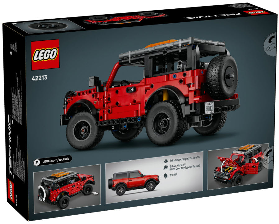 Box Rückseite: LEGO Technic 42213 Ford Bronco Offroader