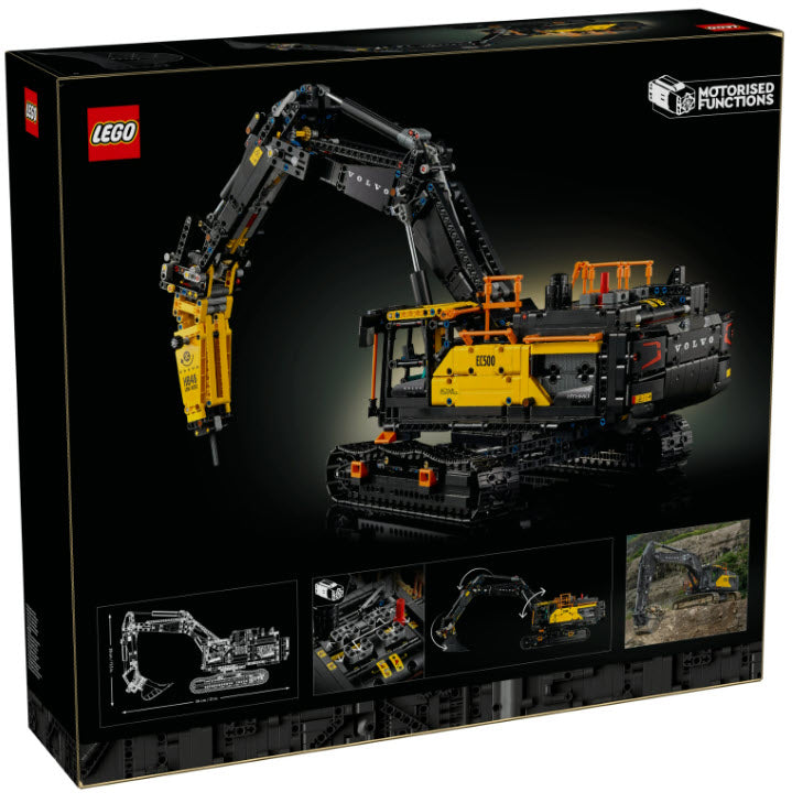 Box Rückseite: LEGO Technic 42215 Volvo EC500 Hybrid Bagger