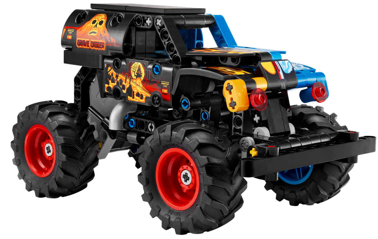 Inhalt: LEGO Technic 42219 Monster Jam Grave Digger Feuer und Eis