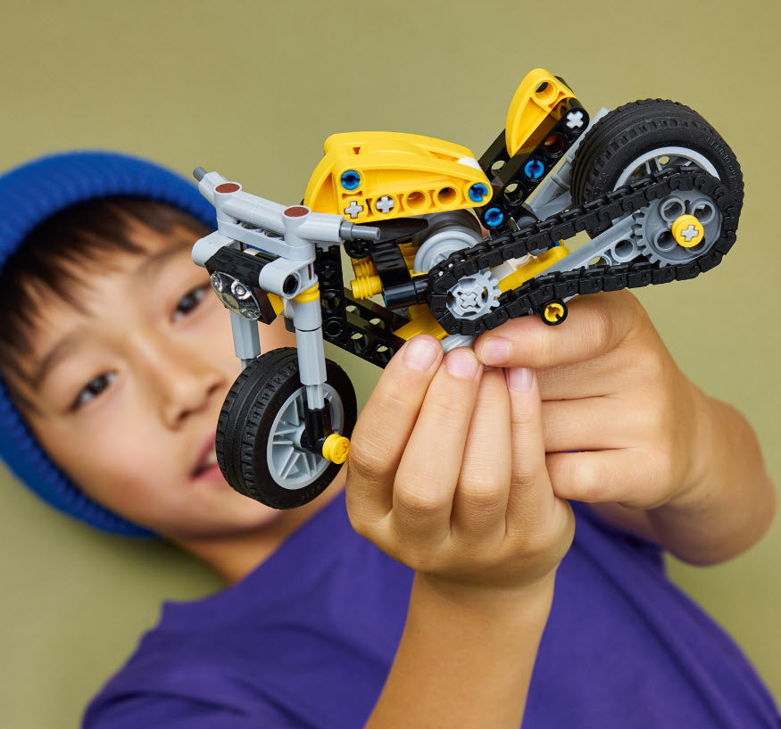 Detail 3: LEGO Technic 42225 Gelbes Motorrad