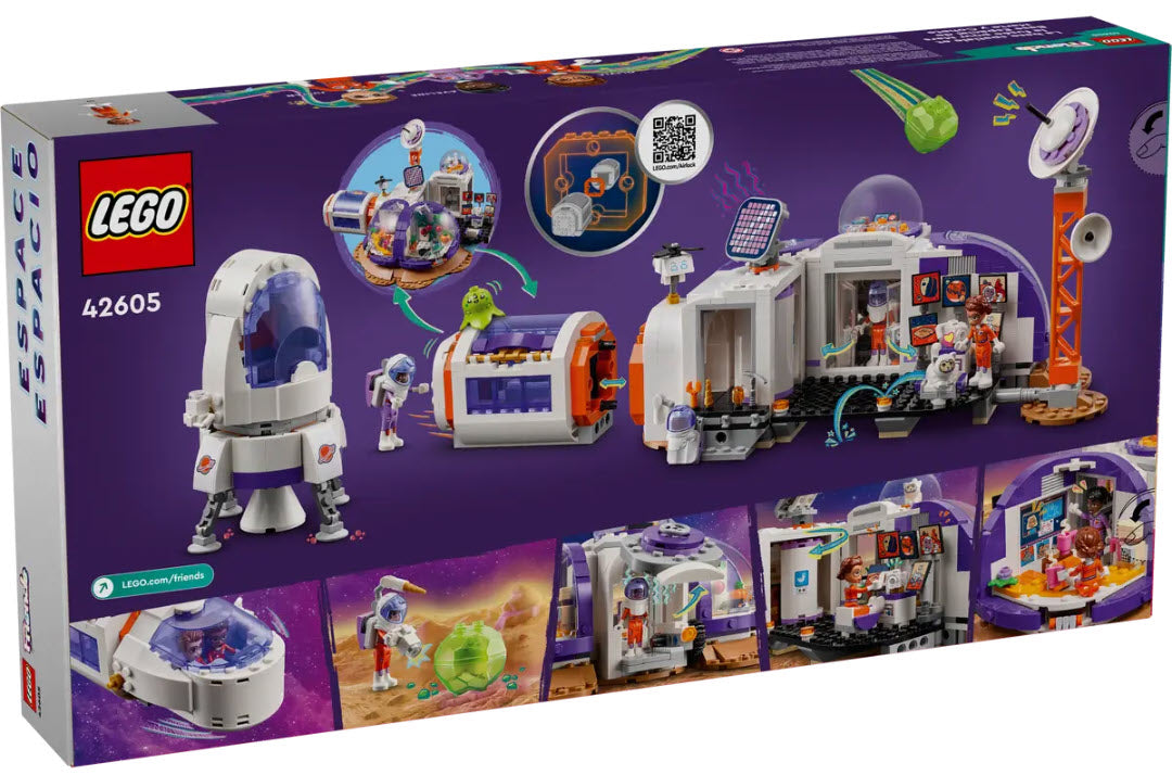 Box Rückseite: LEGO Friends 42605 Mars-Raumbasis mit Rakete