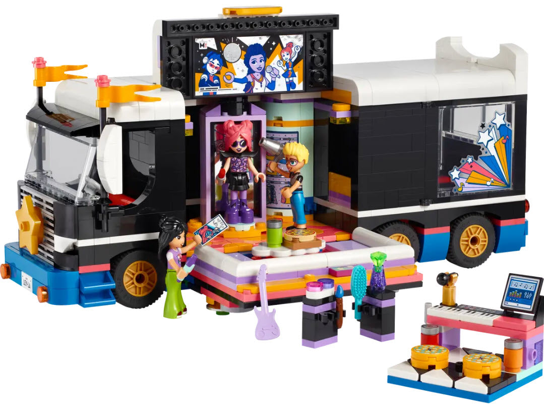 Inhalt: LEGO Friends 42619 Popstar-Tourbus