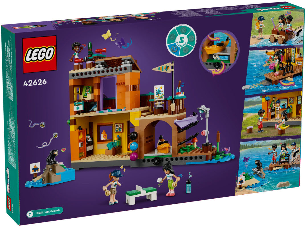 Box Rückseite: LEGO Friends 42626 Abenteuercamp mit Kayak