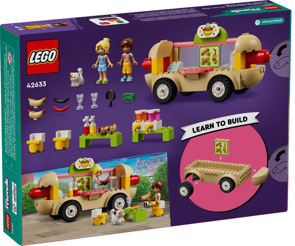 Box Rückseite: LEGO Friends 42633 Hotdog-Truck