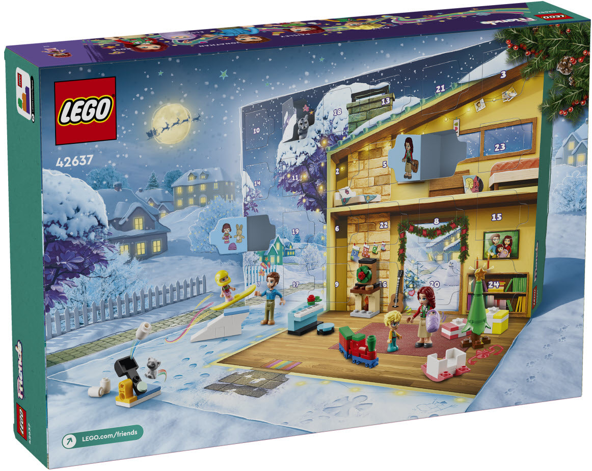 Box Rückseite: LEGO Friends 42637 Adventskalender 2024