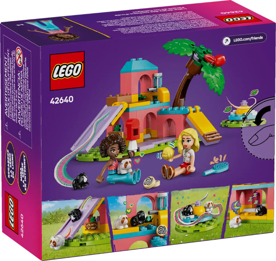 Box Rückseite: LEGO Friends 42640 Meerschweinchen Spielplatz