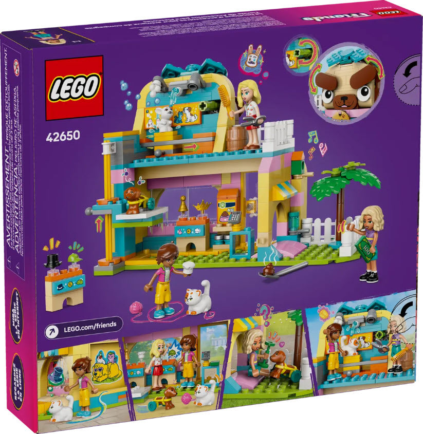 Box Rückseite: LEGO Friends 42650 Geschäft für Haustierzubehör