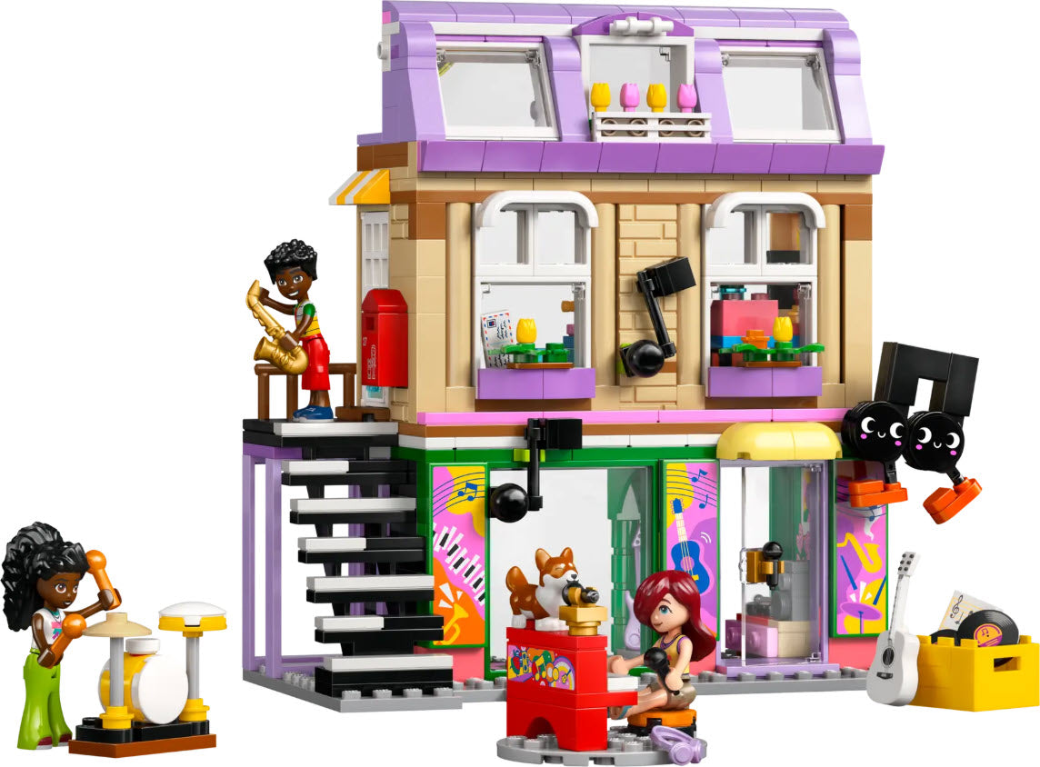 Inhalt: LEGO Friends 42653 Musikladen & Wohnung
